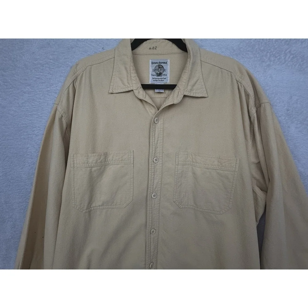 Vintage Banana Republic Adventure Outfitters Button Shirt Travel Wear Men's XL